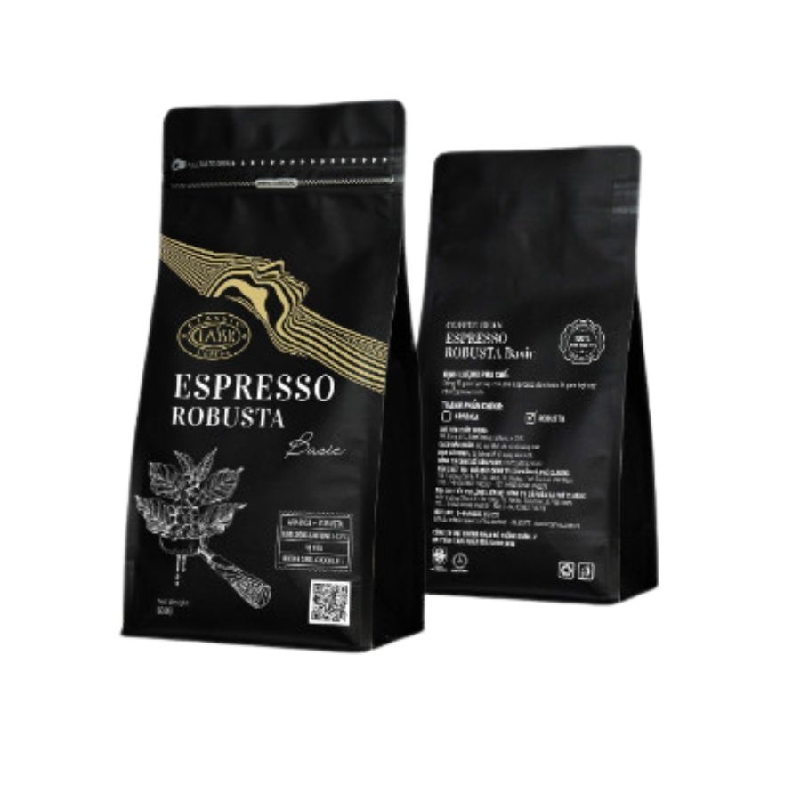 Cà phê hạt pha máy Classic Espresso Robusta Basic 500g